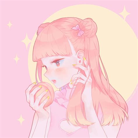 Aesthetic Anime Girl With Peach Hair My Anime List
