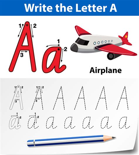 Letter A Tracing Alphabet Worksheets 693715 Vector Art At Vecteezy