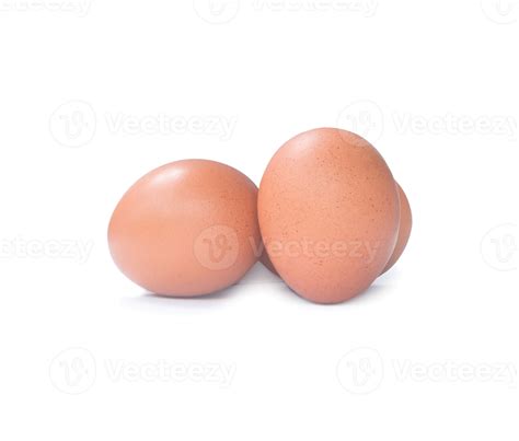 Three Fresh Brown Chicken Eggs Isolated With Clipping Path And Shadow In Png File Format