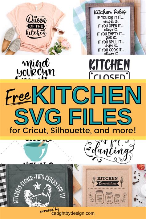 The Free Kitchen Svg Files For Cricut Silhouette And More Are Available