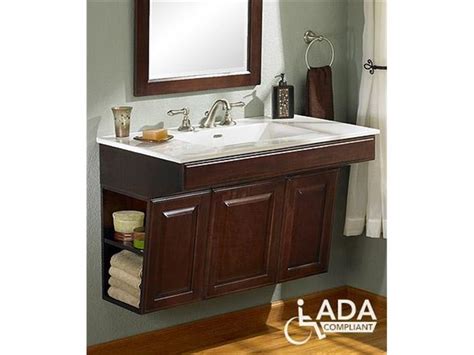Position the toilet with enough room around it for wheelchair access. handicap bathroom sinks and cabinets | Fairmont Designs ...