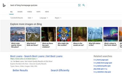 The best of bing homepage quizzes