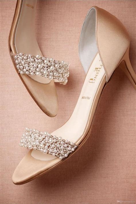 ivory bridal shoes uk gorgeous wedding shoes summer champagne high heels medium length decorated