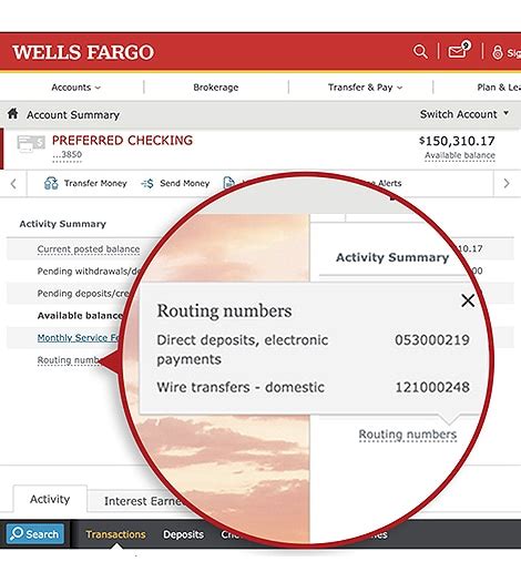 Routing And Account Number Information For Your Wells Fargo Accounts