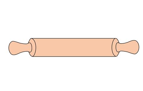 Rolling Pin Vector Stock Illustration A Tool For A Baker Making Dough