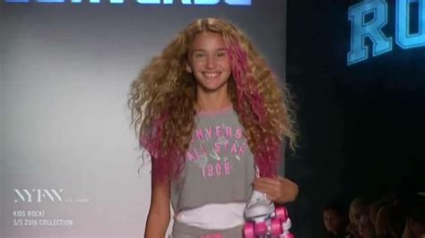 Child Supermodel Angelina Porcelli Walking For Adidas At New York