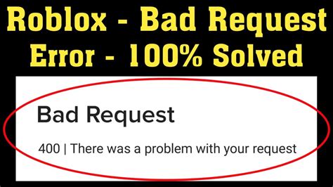 How To Fix 400 Bad Request Roblox Gambaran