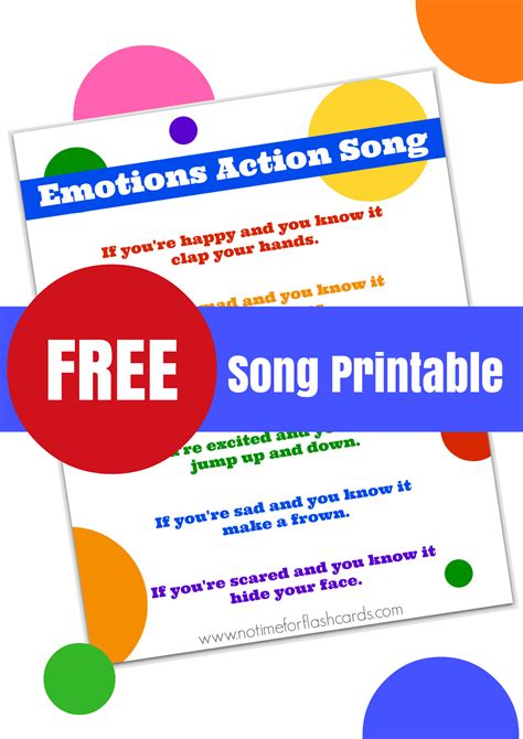 All the great songs and lyrics from the preschool songs album on the web's largest and most authoritative lyrics resource. Emotions Song for Preschool with Free Lyrics Printable | Preschool songs, Free lyrics, Feelings ...