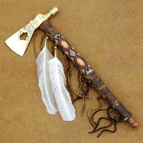 Native American Smokable Ceremonial Peace Pipe Iroquois Brass Peace