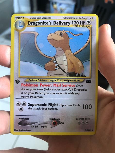 Dragonites Delivery Custom Orica Pokemon Card Etsy
