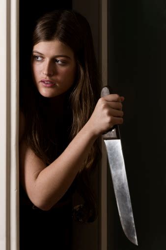 Woman With A Knife Stock Photo Download Image Now Istock