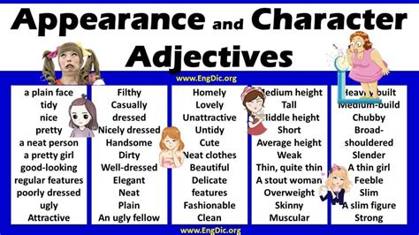 Appearance Adjectives Pdf Engdic