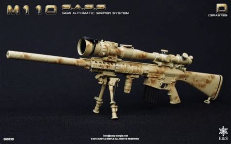 M110 Semi Automatic Sniper System Desert Camo Easy And Simple Machinegun