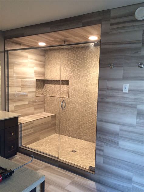 In this video i show how to set out your tiles, how to cut and lay tiles, how to grout tiles.=====ho. Amazing shower design. Love the feature wall and corner caddie. And the tile continued outside ...