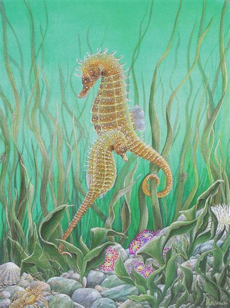 Two Of A Kind Seahorses Print Deep Impressions Underwater Art