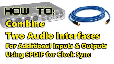 Combining Two Audio Interfaces Using Asio4all Using Spdif As Clock Link