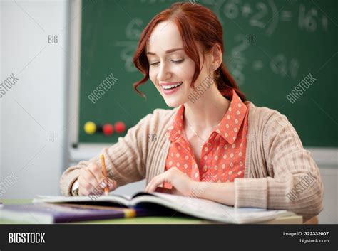 Red Haired Teacher Image And Photo Free Trial Bigstock