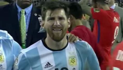 Watch Lionel Messi Crying After Argentinas 2 4 Loss Against Chile In