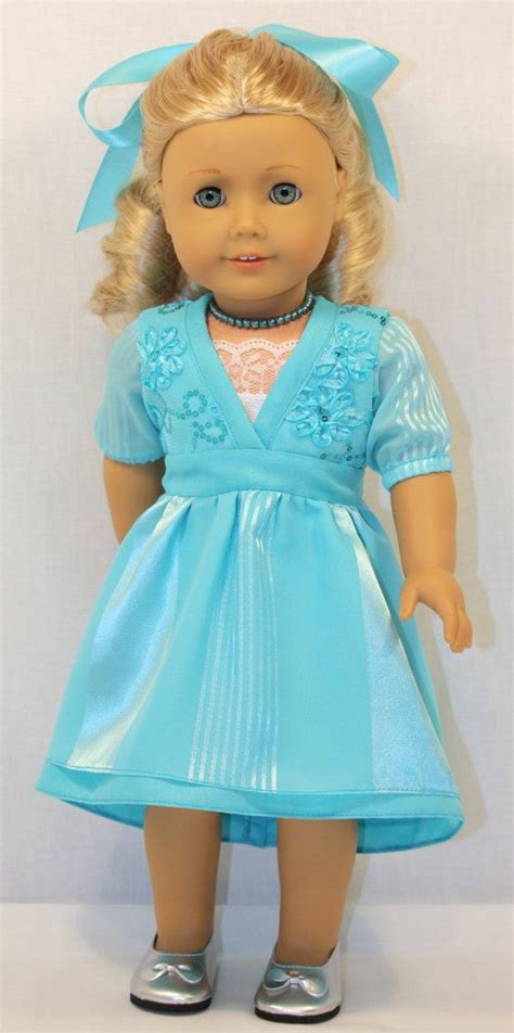 18 Inch Doll Clothing Heavenly Blue Dress Doll Clothes American