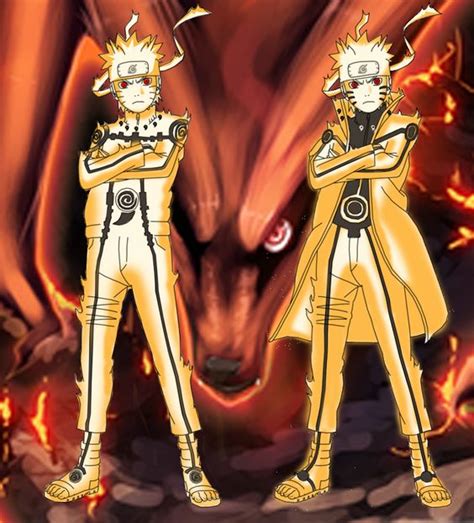 Naruto In Nine Tails Chakra Mode Stage 1 And Stage 2 Naruto