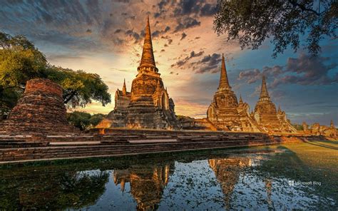 Wat Phra Si Sanphet Ayutthaya Thailand Bing Wallpapers