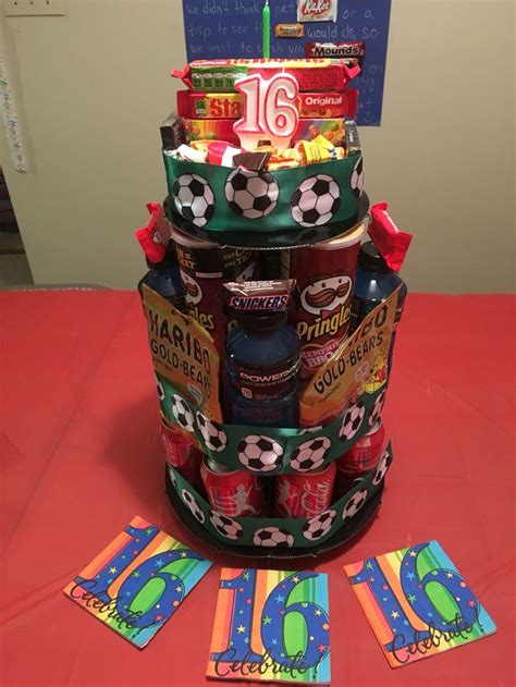 Candy And Snack Cake For A Teenage Boys 16th Birthday