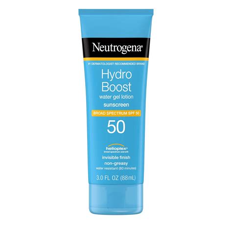 Neutrogena Hydro Boost Sunscreen Non Greasy Water Gel Lotion Spf 50