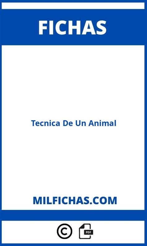 Ficha Tecnica De Un Animal