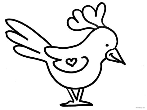 Kleurplaat Met Vogeltjes