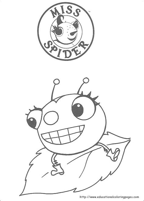 Miss Spider Coloring Pages - Educational Fun Kids Coloring Pages and