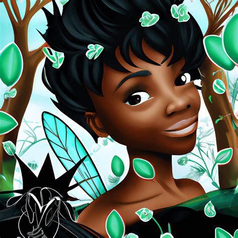 Beautiful Black Fairy Princess Graphic Design · Creative Fabrica