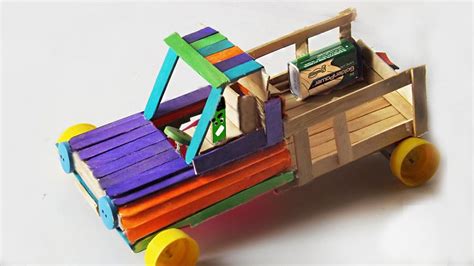 How To Make A Car Out Of Popsicle Sticks Car Retro