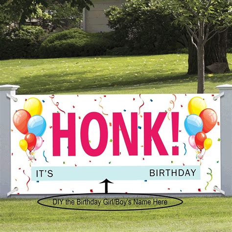 Honk Its My Birthday Banner Diy Large Quarantine Birthday