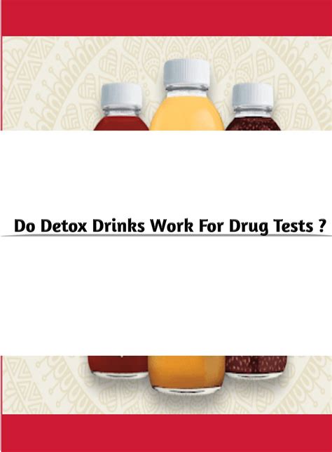 Do Detox Drinks Work For Drug Tests Public Health