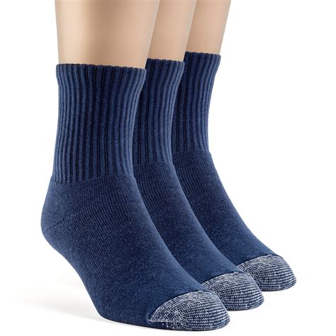 Womens Cotton Premium Quarter Cushion Socks 3 Pairs