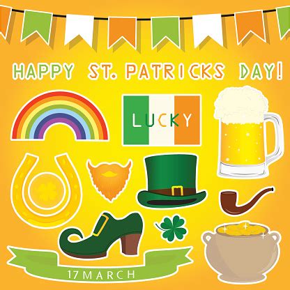 The father, the son and the holy spirit. Set Of Icons Symbols Of St Patricks Day Stock Illustration ...