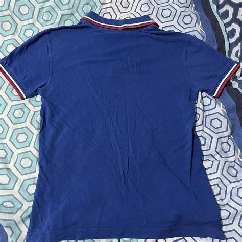 Fred Perry Mens Blue And Red Polo Shirts Depop