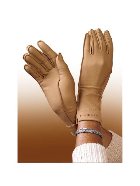 Women S Isotoner Nude Full Finger Compression Gloves Walmart Com