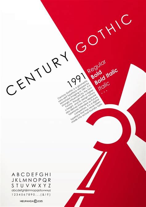 Why is the gothic typeface called gothic? Century Gothic typeface poster | Typeface poster ...