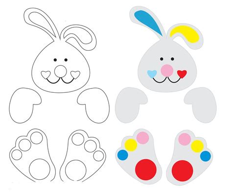 Moldes Conejo De Pascua En Foami A9c Easter Bunny Template Bunny