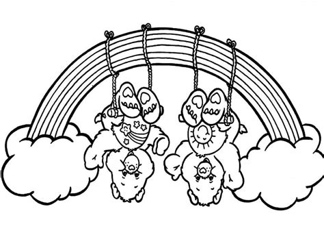 Rainbow Coloring Pages for childrens printable for free