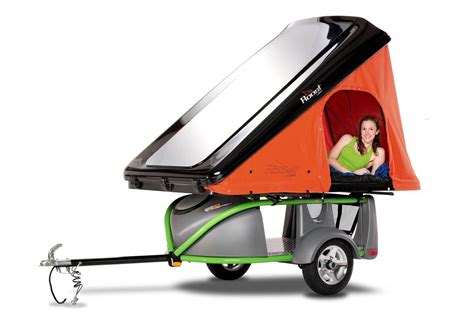 Go Easy Ultralight Trailercamper Rides Behind A Motorcycle Or Small
