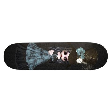 cute steampunk goth girl black skateboard zazzle