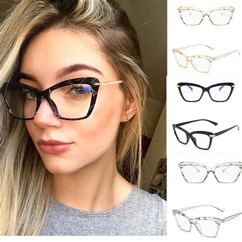 安いそれに目立つ Anti Blue Light Cat Eye Glasses Shatterproof Anti Uv Block Glare For Ladies Trendy