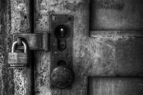 After all, your keys are always with you, so why would you need to worry about locking yourself we can all agree that front doors won't have visible screws, since any bloke with a screwdriver can simply remove them. Locked Door, Seaholm Power Plant | Michael Tuuk Photography