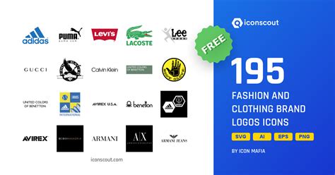 Download Fashion And Clothing Brand Logos Icon Pack Available In Svg
