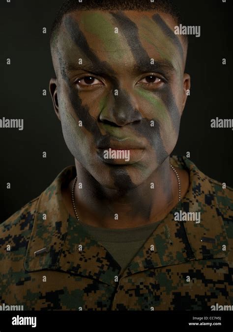 United States Marine Corps Officer In Marpat Digital Camouflage Uniform
