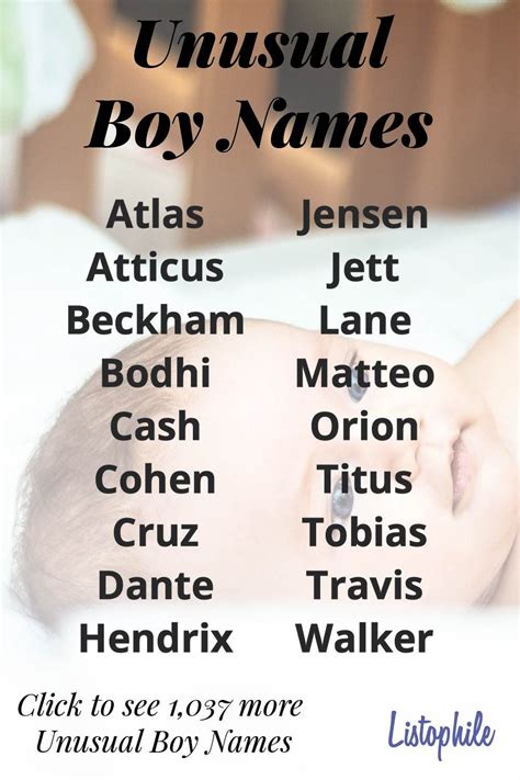 Unusual Boy Names In 2022 Unusual Boy Names Unique Boys Names List