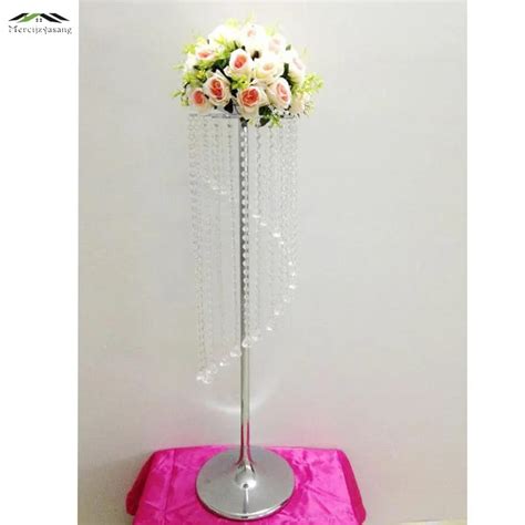 10pcslot New Wedding Road Lead 110cm Tall Acrylic With Crystal Europe