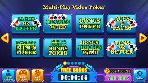 You play 1 to 5 coins, the machine give you five cards, you choose which to hold and which to discard, the machine replaces your discards and pays you off according to this web based tool will analyze any pay table for many types of video poker games. Amazon.com: Poker:Multi Hand Video Poker Games Free,For ...